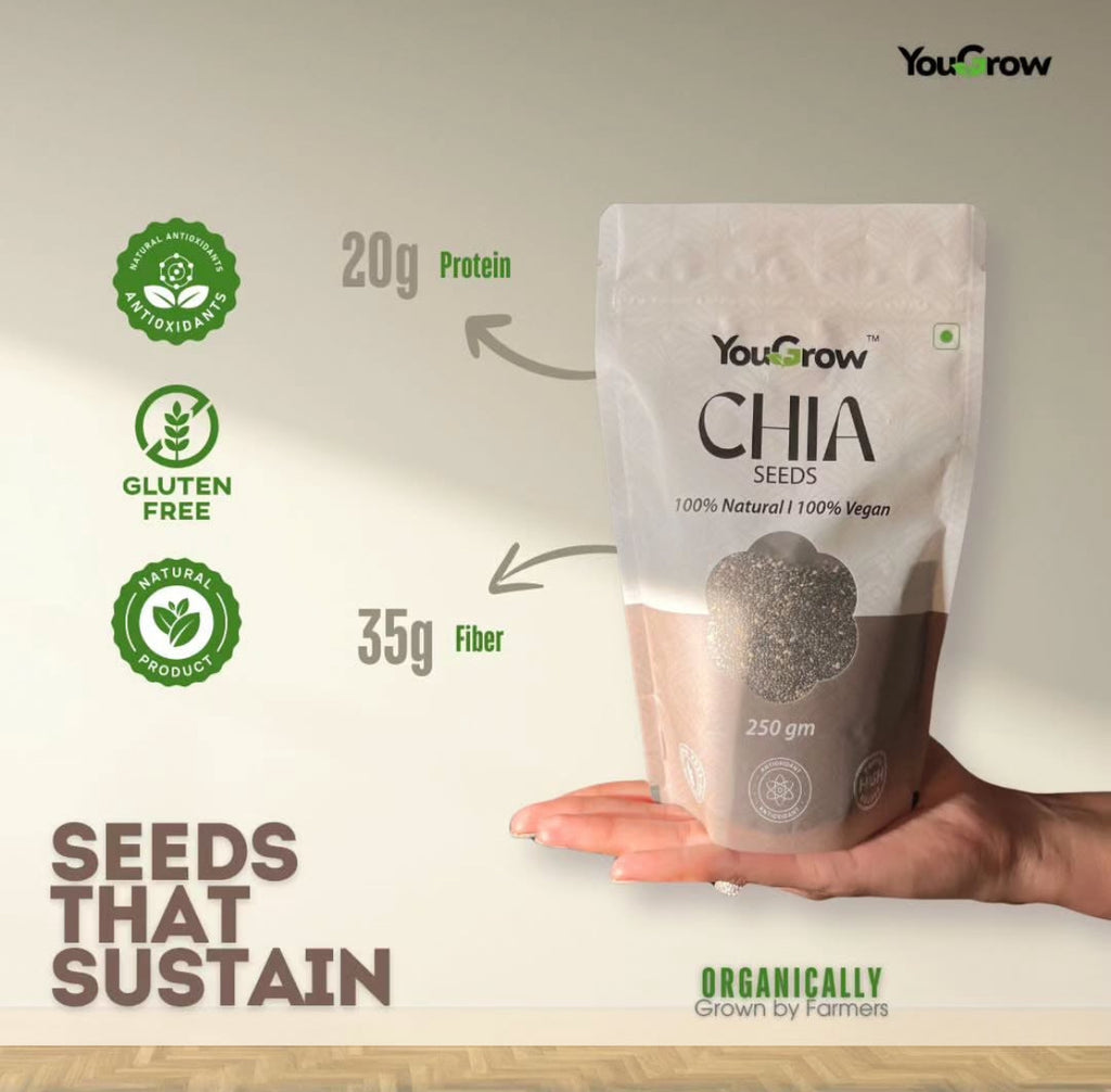 Chia (Sabja) Seeds 250g | Rich in Calcium, Protein and Fiber