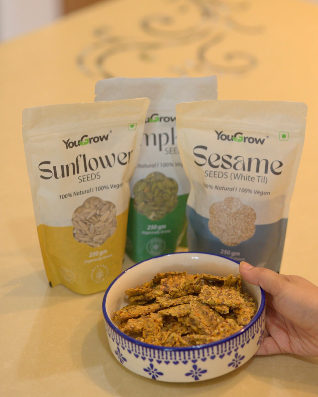 Raw White Sesame (Til) Seeds for Eating- 250gm | Everyday Essentials Indian Spices | Available in Pack of 2 & 3