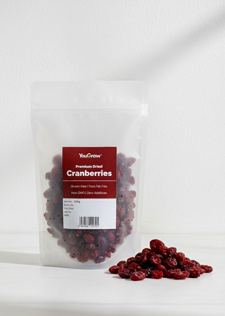 Dried Cranberries 200g - Premium | Non-GMO | Additives Free