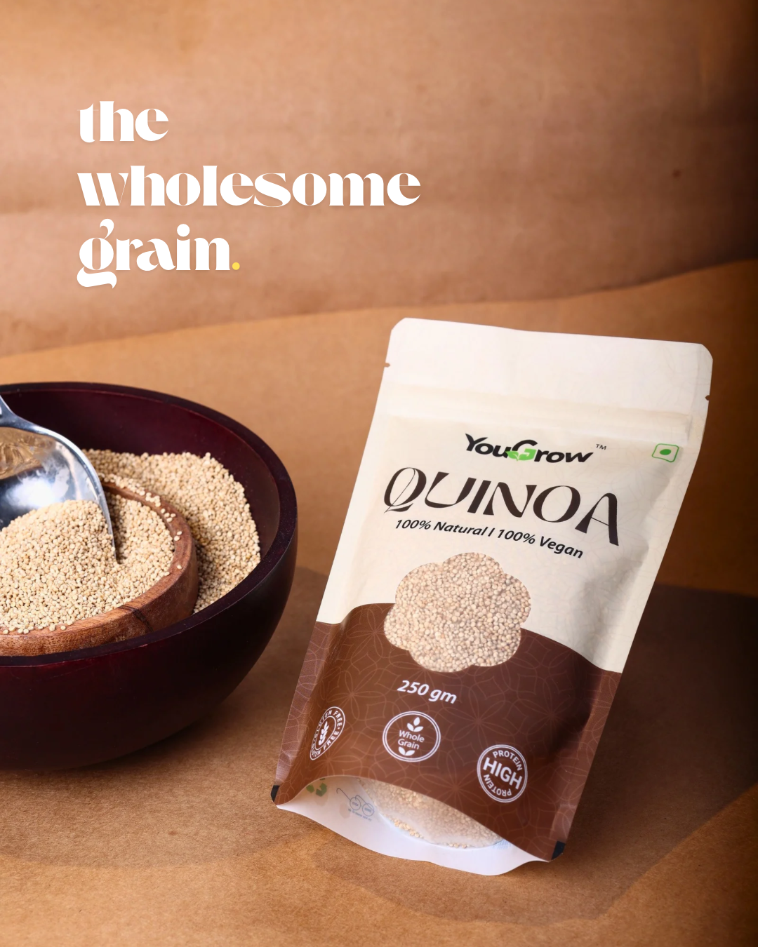 White Quinoa Seeds 250gm | 100% Wholegrain Cereal Superfood | Available in Pack of 2 & 3