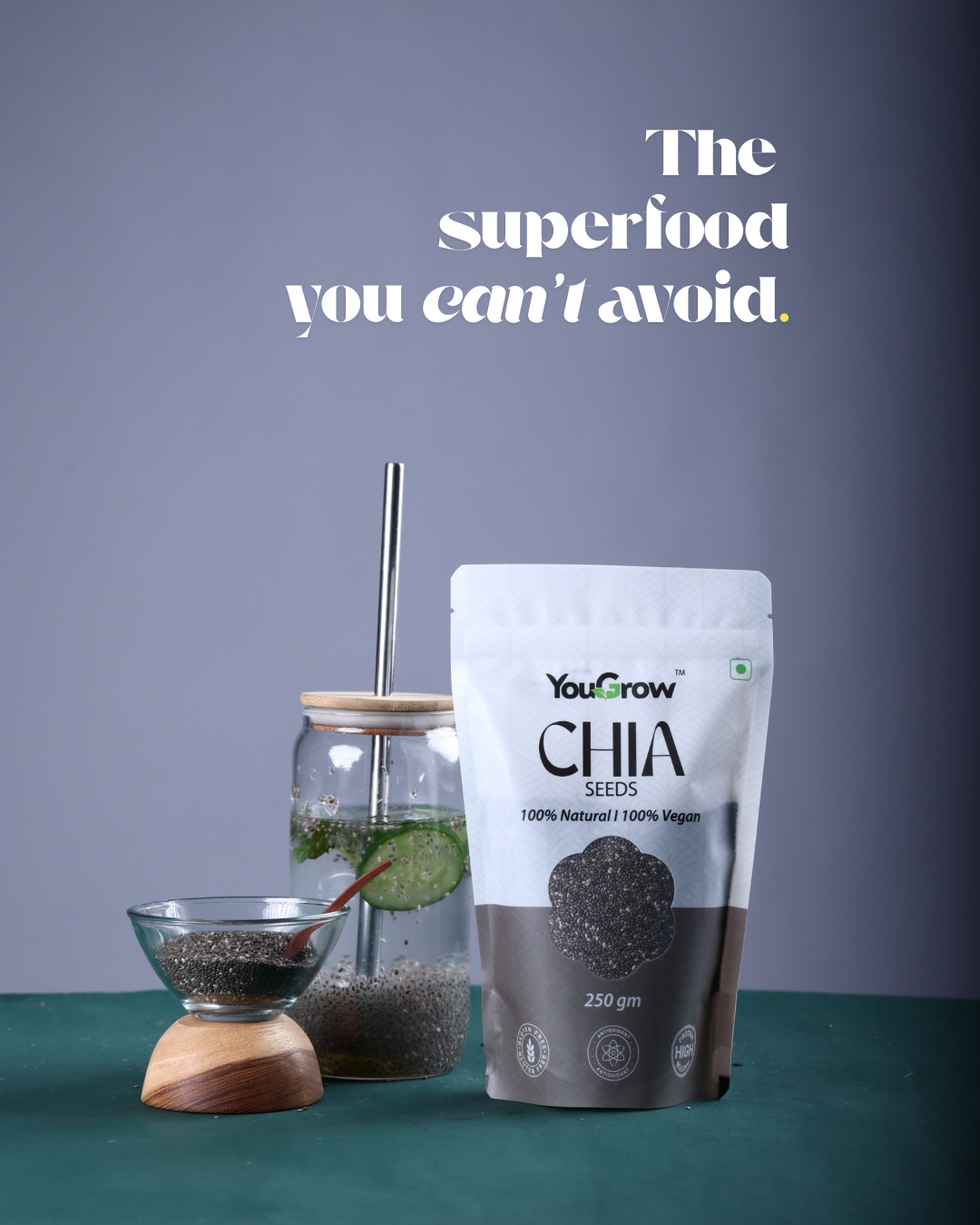 Chia (Sabja) Seeds 250g | Rich in Calcium, Protein and Fiber | Available in Pack of 2 & 3