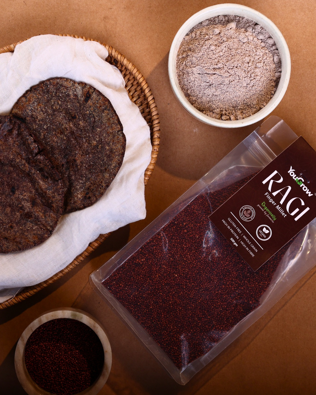 Ragi (Raw) Millet - Pack of 2 | Superfood, Wholegrain, 500g