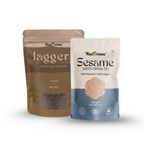 Artisan Sweetener & Crunch Duo - Jaggery Powder & Sesame Seeds Combo