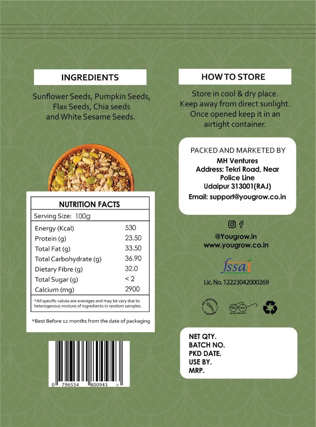 Super Seeds Mix 300g - Vegan & Gluten-free