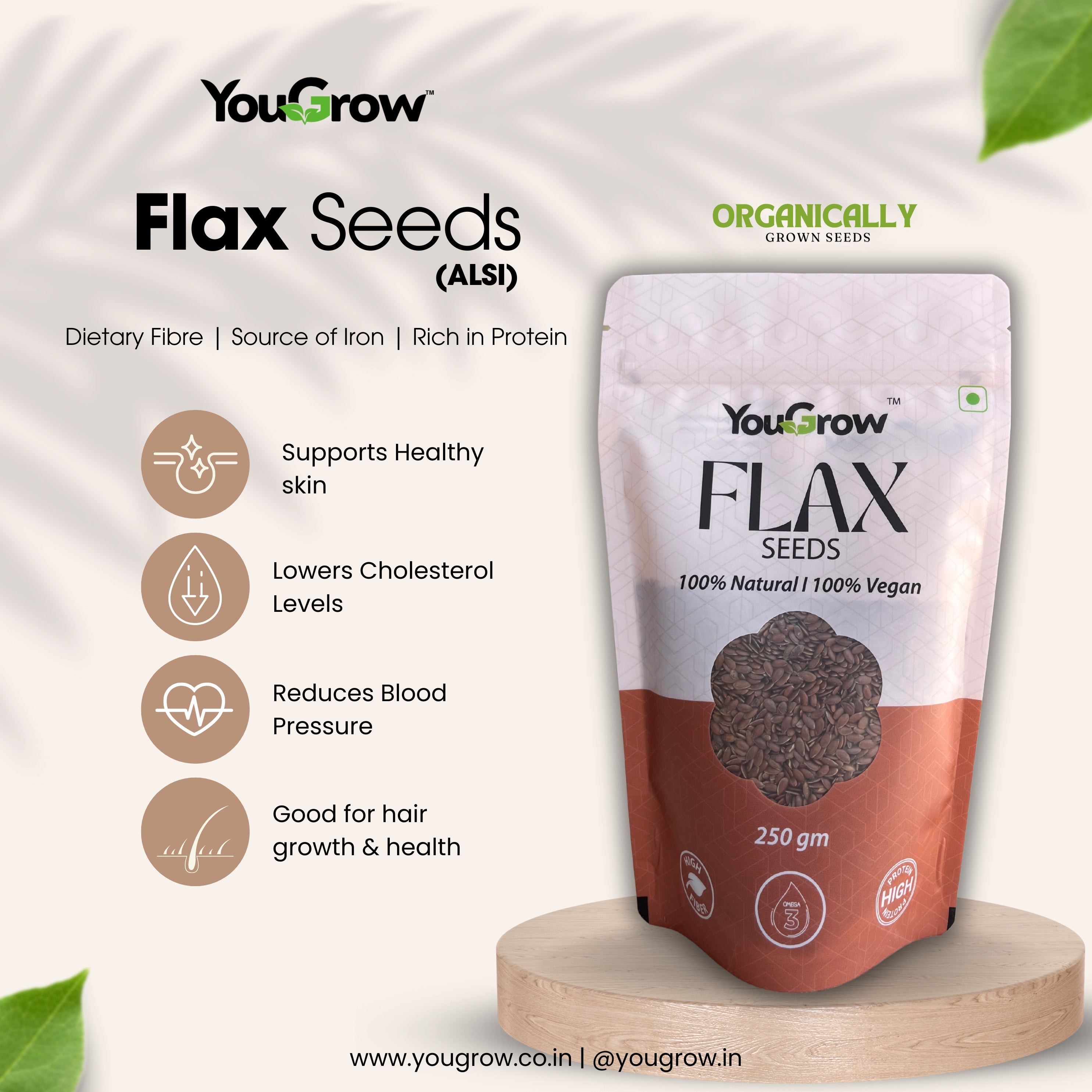 Flax (Alsi) Seeds 250gm | Rich in Protein and Omega-3
