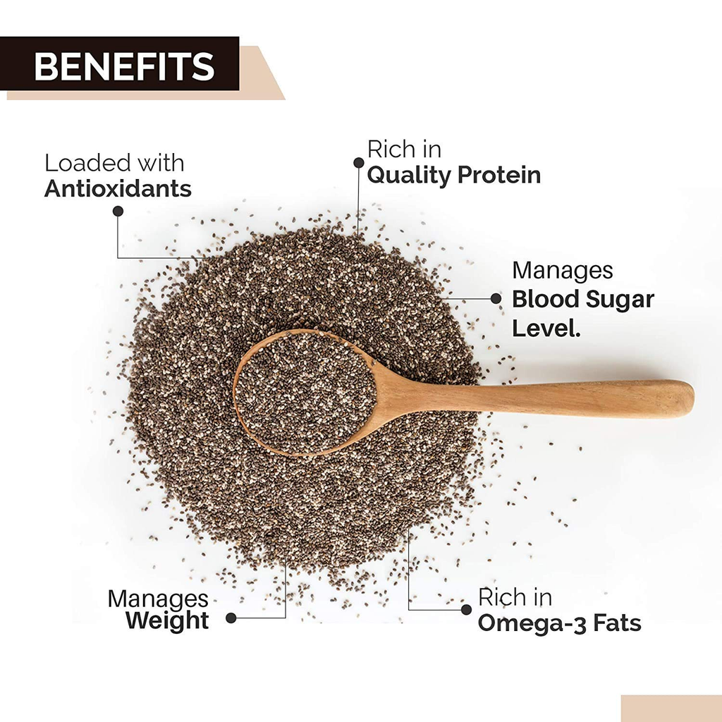 Chia (Sabja) Seeds 250g | Rich in Calcium, Protein and Fiber