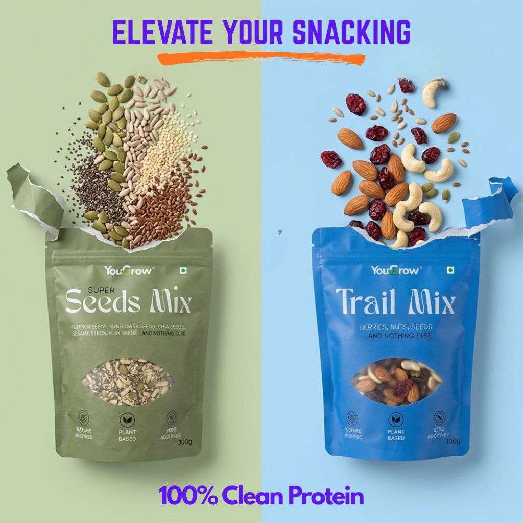 Trail Mix & Super Seeds Mix Combo - Omega Rich & Antioxidant Boost | 300g