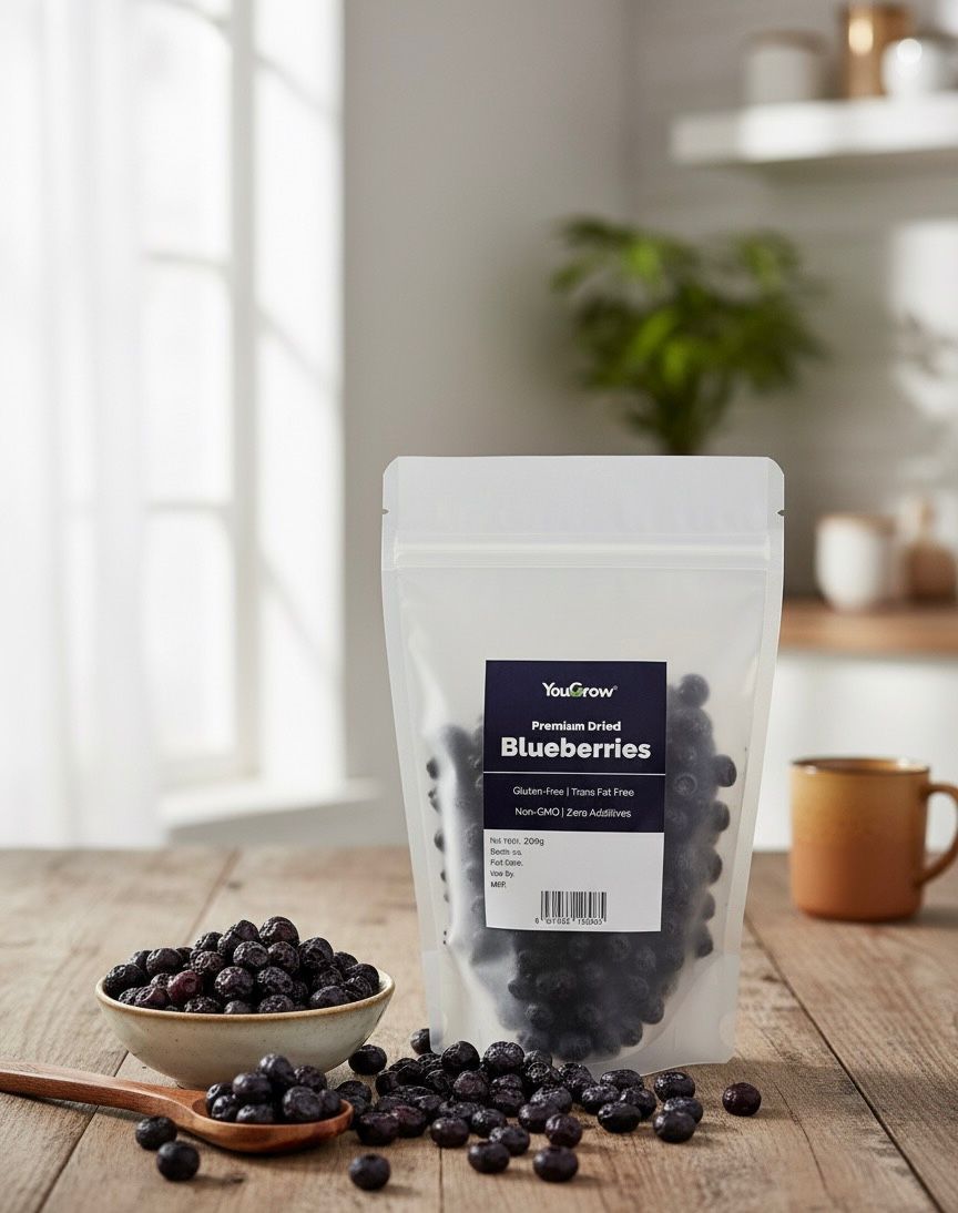 Dried Blueberries 200g - Premium | Non-GMO | Zero Additives