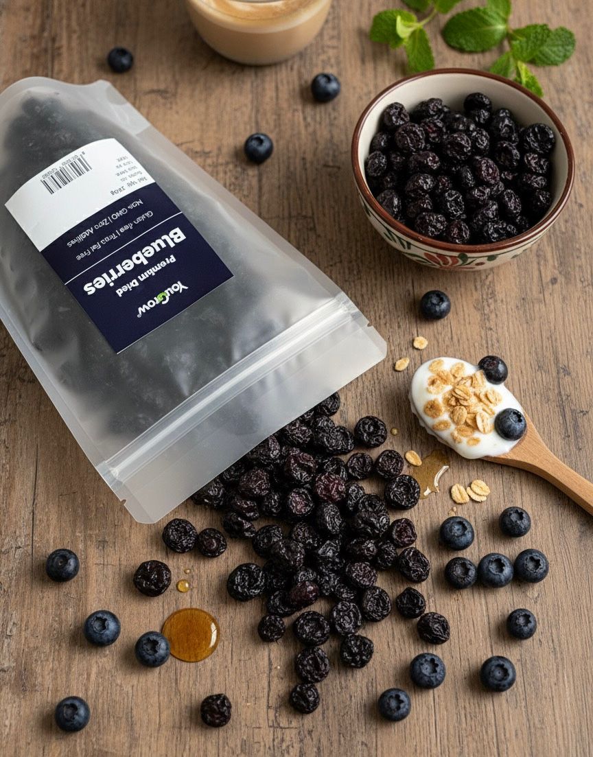Dried Blueberries 200g - Premium | Non-GMO | Zero Additives